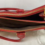 LAUREN ralph lauren WOMEN'S BAG red saffiano