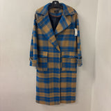 TOPSHOP WOMEN'S COAT an blue plaid 6