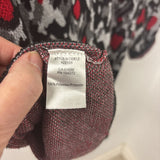 SPANNER WOMEN'S SWEATER grey black red animal print XS