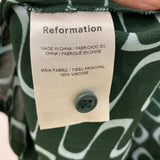 REFORMATION WOMEN'S BLOUSE/SHIRT green blue XS