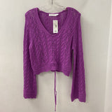 ALL IN FAVOR WOMEN'S SWEATER fuchsia L