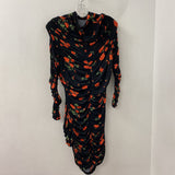 H&M WOMEN'S DRESS black orange green XXL