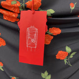 H&M WOMEN'S DRESS black orange green XXL