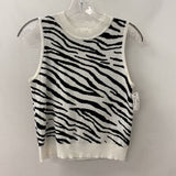 PINK MARTINI WOMEN'S TANK/CAMI white black animal print S