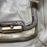 COACH WOMEN'S BAG grey, python trim