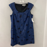 ZARA WOMEN'S DRESS blue black M