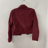 7 FOR ALL MANKIND WOMEN'S DENIM JACKET burgundy XS