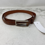 COLE HAAN WOMEN'S BELT brown silver L