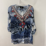MODE DE VIE WOMEN'S BLOUSE/SHIRT multi colour print L