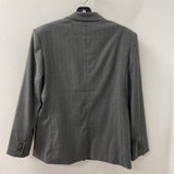 H&M WOMEN'S BLAZER/JACKET grey pinstripe M