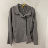 LOLE WOMEN'S ACTIVE TOP grey fine stripe XL