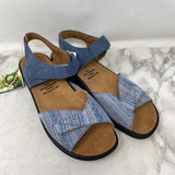 GANTER WOMEN'S SANDALS blue weave 10.5