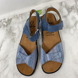 GANTER WOMEN'S SANDALS blue weave 10.5