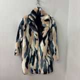 BEULAH WOMEN'S COAT cream blue white M/L