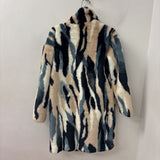 BEULAH WOMEN'S COAT cream blue white M/L