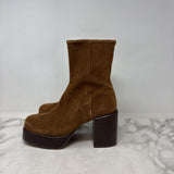 L'INTERVALLE WOMEN'S BOOTS tan suede 38