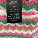 WOMEN'S SWEATER pink green white M