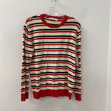 ZARA WOMEN'S SWEATER cream red navy M