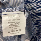 POPLIN & CO WOMEN'S BLOUSE/SHIRT navy white M