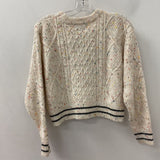 JOHN + JENN WOMEN'S SWEATER white pink multi XS