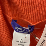 J CREW WOMEN'S CASHMERE orange L