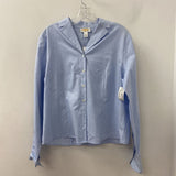 TALBOTS WOMEN'S BLOUSE/SHIRT blue white 14