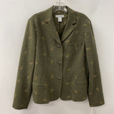 NINE WEST WOMEN'S BLAZER/JACKET olive green 12