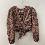 ZARA WOMEN'S BLOUSE/SHIRT rose black mint S