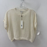 SPANNER WOMEN'S SWEATER cream striped net XL