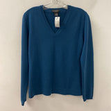 HOLT RENFREW WOMEN'S CASHMERE teal blue L