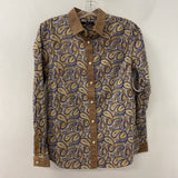 ETRO WOMEN'S BLOUSE/SHIRT grey navy mustard S/42