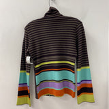 KENZO WOMEN'S SWEATER taupe eggplant orange purple mint M