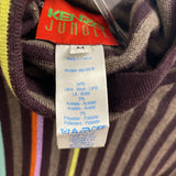 KENZO WOMEN'S SWEATER taupe eggplant orange purple mint M
