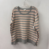 tribal jeans WOMEN'S SWEATER pink grey stripe XL