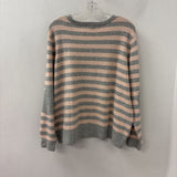 tribal jeans WOMEN'S SWEATER pink grey stripe XL