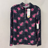 N'VO WOMEN'S ACTIVE TOP navy pink print L