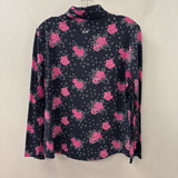 N'VO WOMEN'S ACTIVE TOP navy pink print L