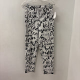 JOSEPH RIBKOFF WOMEN'S PANTS white black script 6