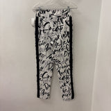 JOSEPH RIBKOFF WOMEN'S PANTS white black script 6