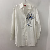 HUGO HUGO BOSS WOMEN'S BLOUSE/SHIRT white blue 4