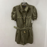 GENERATION LOVE new york WOMEN'S ROMPER olive green gold 6