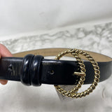 WOMEN'S BELT black gold L