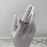 PANDORA WOMEN'S RING silver clear 7.5