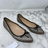 J CREW WOMEN'S FLATS silver gold black 7