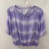 BELLA DAHL WOMEN'S BLOUSE/SHIRT purple white M
