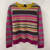 TELLURIDE WOMEN'S SWEATER pink yellow charcoal M