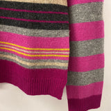 TELLURIDE WOMEN'S SWEATER pink yellow charcoal M