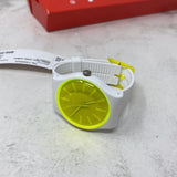 swatch WOMEN'S WATCH white yellow