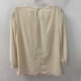 J CREW WOMEN'S BLOUSE/SHIRT cream black 4