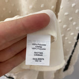 J CREW WOMEN'S BLOUSE/SHIRT cream black 4